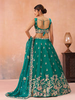Rama Tissue Traditional Embroidered Lehenga Choli