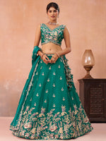 Rama Tissue Traditional Embroidered Lehenga Choli
