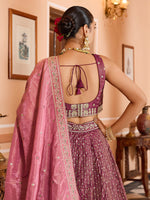 rosegold designer bridal outfit with tissue silk fabric