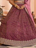 rosegold ethnic tissue silk lehenga for festive occasions